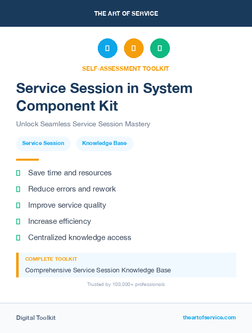 Service Session in System Component Kit