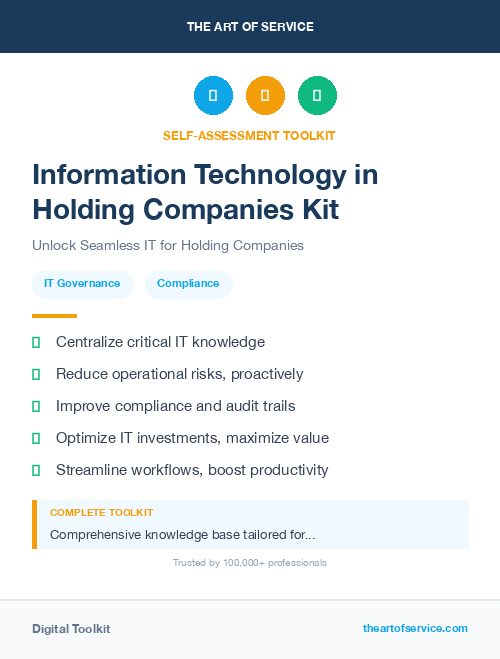 Information Technology in Holding Companies Kit
