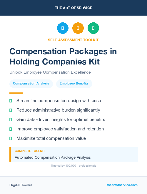 Compensation Packages in Holding Companies Kit