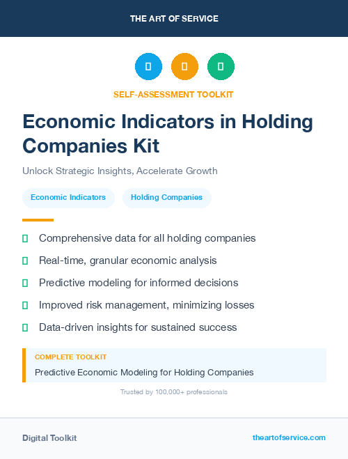 Economic Indicators in Holding Companies Kit