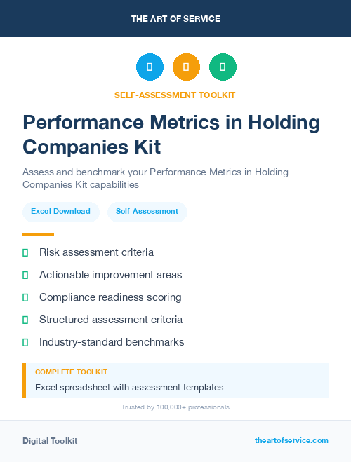 Performance Metrics in Holding Companies Kit