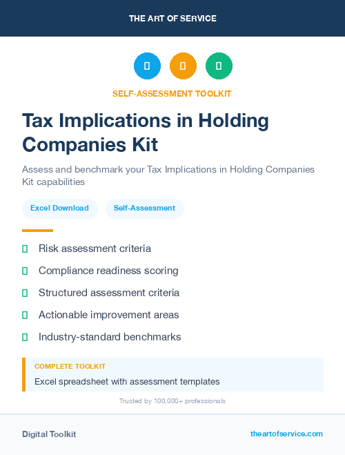 Tax Implications in Holding Companies Kit
