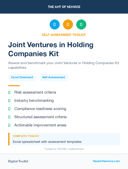 Joint Ventures in Holding Companies Kit
