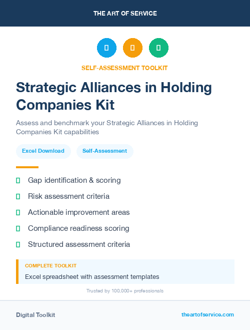 Strategic Alliances in Holding Companies Kit
