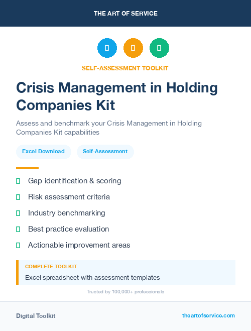 Crisis Management in Holding Companies Kit