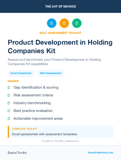 Product Development in Holding Companies Kit