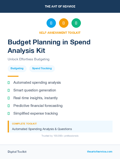 Budget Planning in Spend Analysis Kit