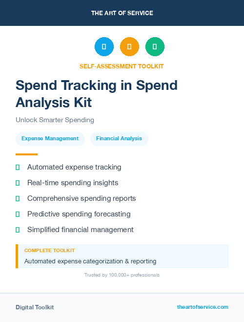 Spend Tracking in Spend Analysis Kit