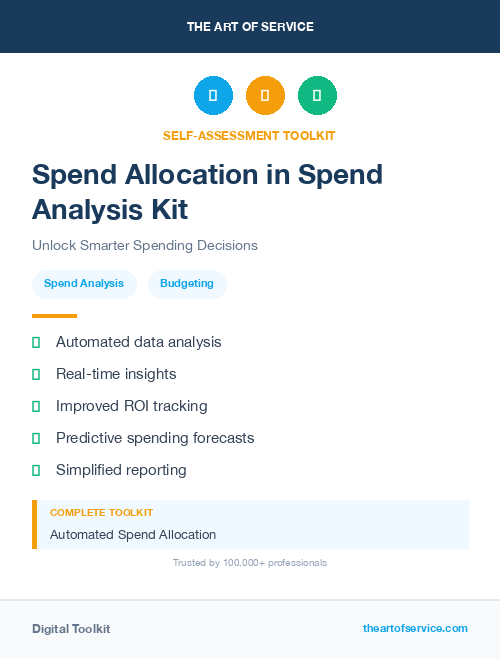 Spend Allocation in Spend Analysis Kit