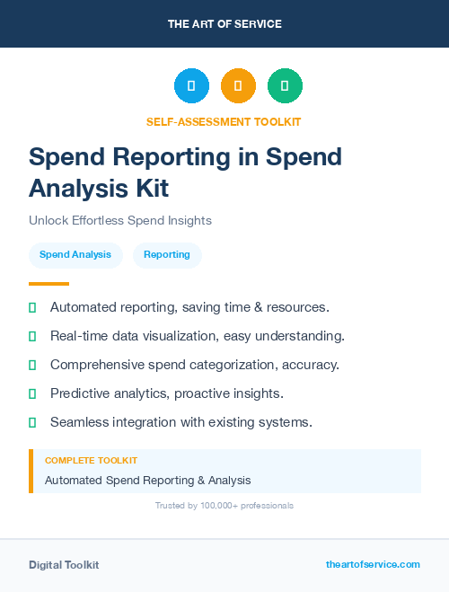 Spend Reporting in Spend Analysis Kit