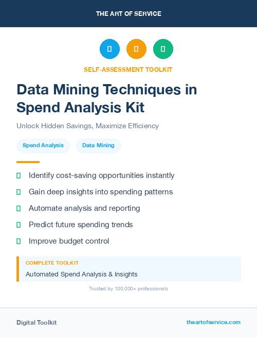 Data Mining Techniques in Spend Analysis Kit
