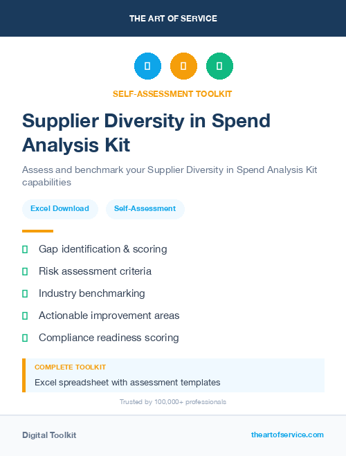 Supplier Diversity in Spend Analysis Kit