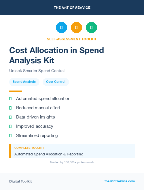 Cost Allocation in Spend Analysis Kit