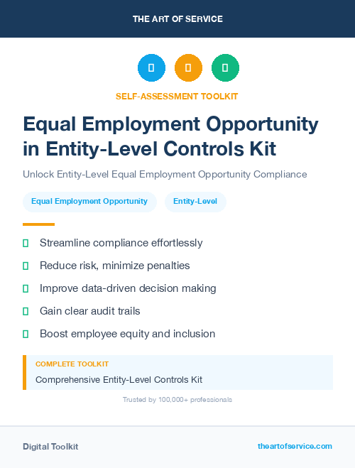 Equal Employment Opportunity in Entity-Level Controls Kit
