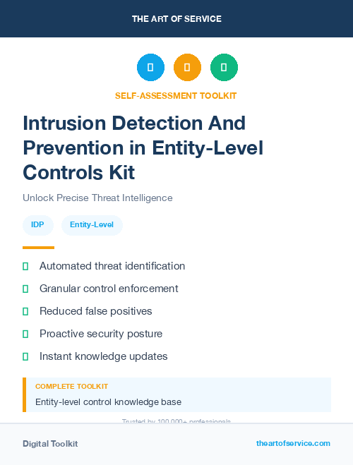Intrusion Detection And Prevention in Entity-Level Controls Kit