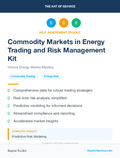 Commodity Markets in Energy Trading and Risk Management Kit