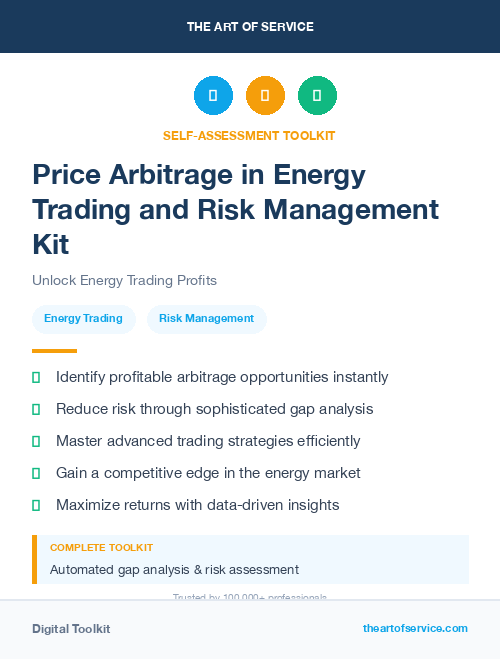 Price Arbitrage in Energy Trading and Risk Management Kit