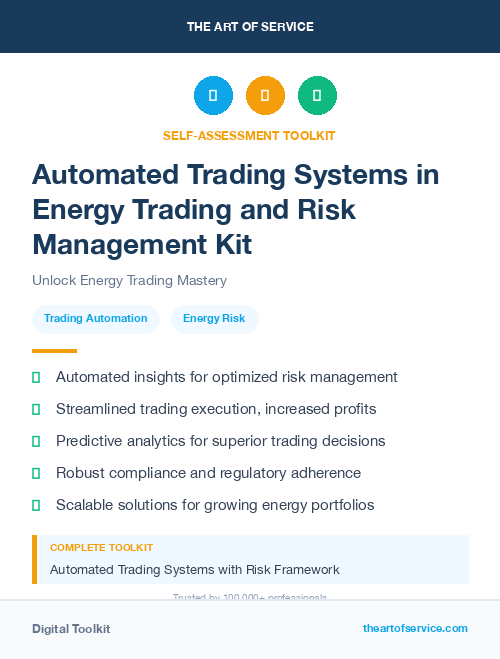 Automated Trading Systems in Energy Trading and Risk Management Kit
