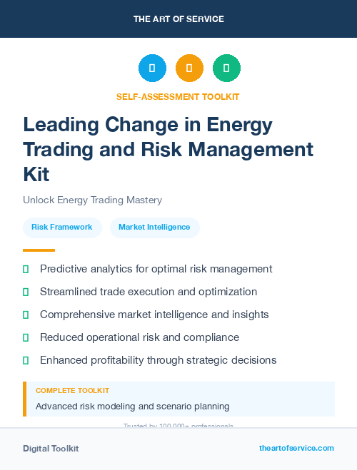 Leading Change in Energy Trading and Risk Management Kit