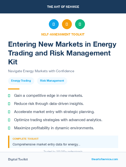 Entering New Markets in Energy Trading and Risk Management Kit