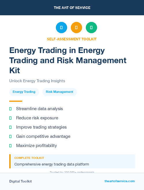 Energy Trading in Energy Trading and Risk Management Kit