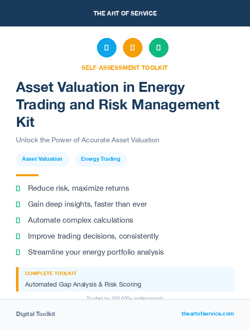 Asset Valuation in Energy Trading and Risk Management Kit