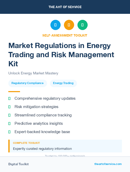 Market Regulations in Energy Trading and Risk Management Kit