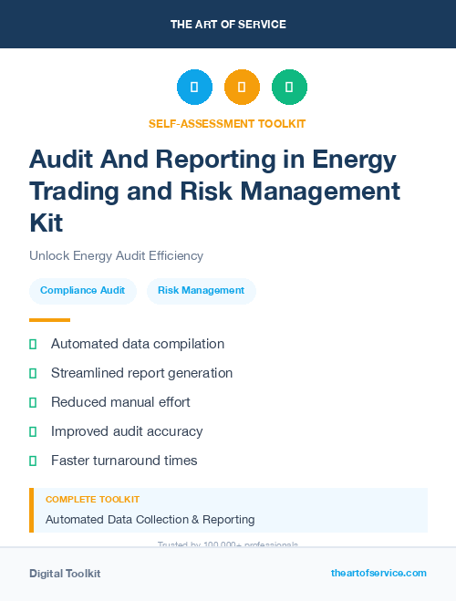 Audit And Reporting in Energy Trading and Risk Management Kit