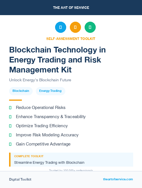 Blockchain Technology in Energy Trading and Risk Management Kit