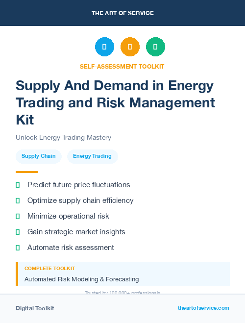 Supply And Demand in Energy Trading and Risk Management Kit