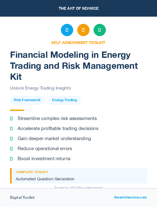 Financial Modeling in Energy Trading and Risk Management Kit