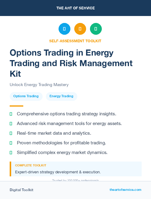 Options Trading in Energy Trading and Risk Management Kit