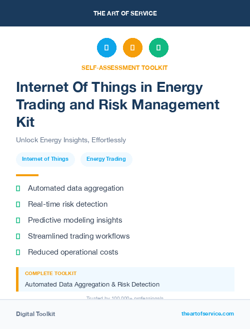 Internet Of Things in Energy Trading and Risk Management Kit