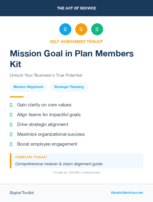 Mission Goal in Plan Members Kit