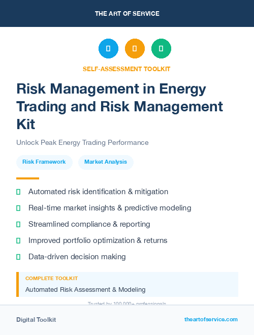 Risk Management in Energy Trading and Risk Management Kit