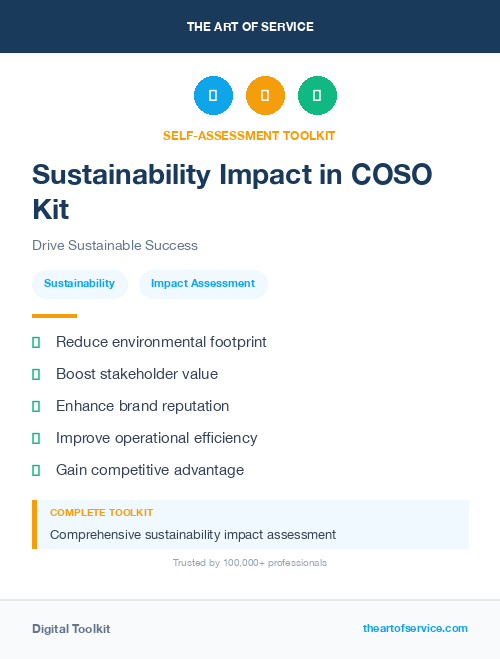 Sustainability Impact in COSO Kit