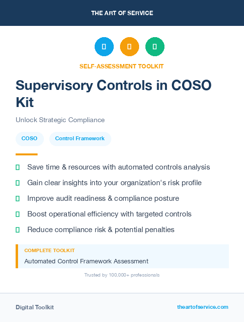 Supervisory Controls in COSO Kit