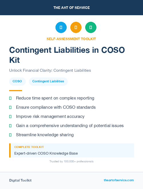 Contingent Liabilities in COSO Kit