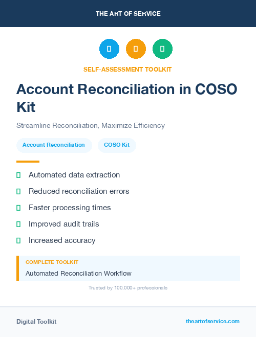 Account Reconciliation in COSO Kit