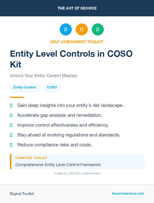 Entity Level Controls in COSO Kit