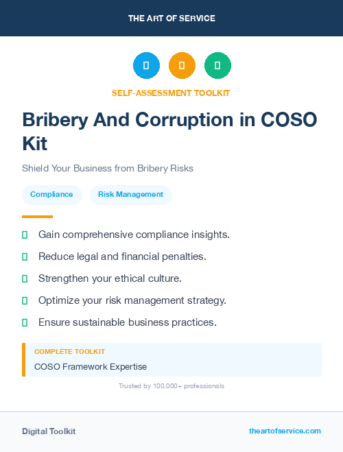 Bribery And Corruption in COSO Kit