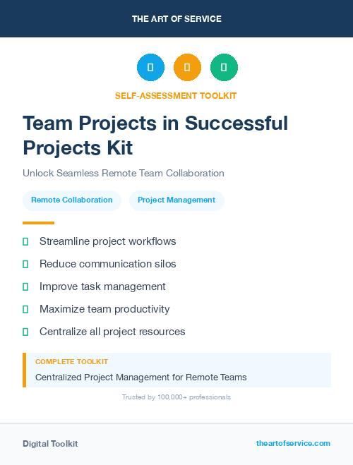 Team Projects in Successful Projects Kit