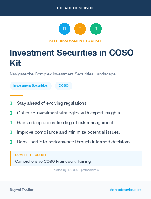 Investment Securities in COSO Kit