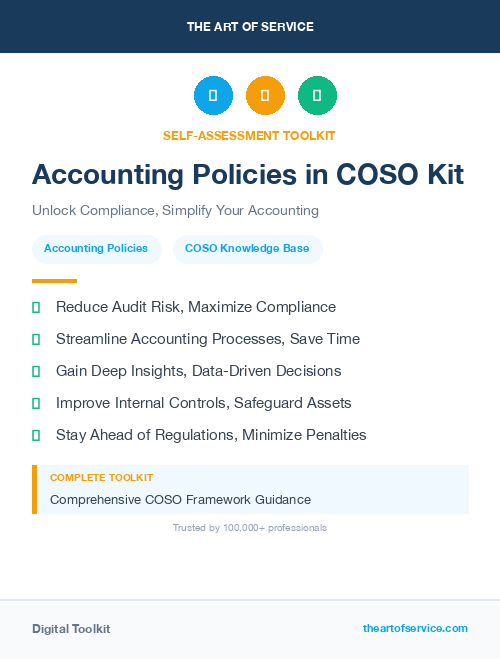 Accounting Policies in COSO Kit