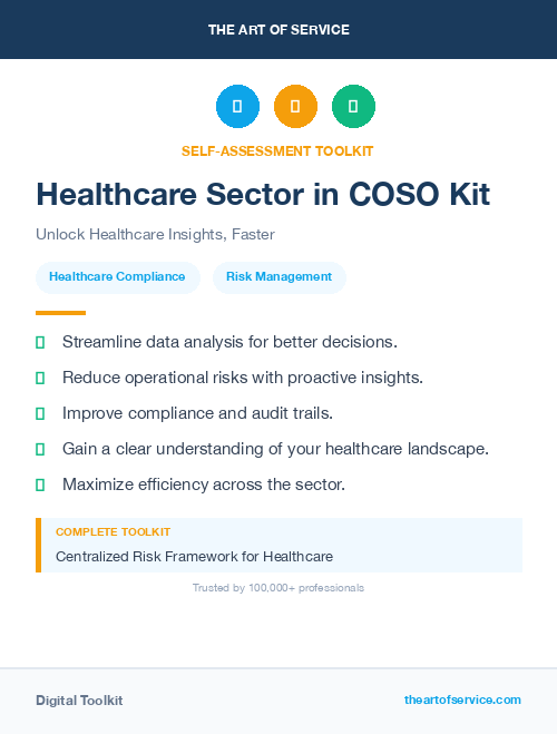 Healthcare Sector in COSO Kit