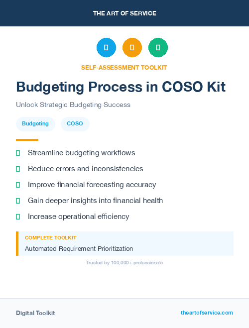 Budgeting Process in COSO Kit