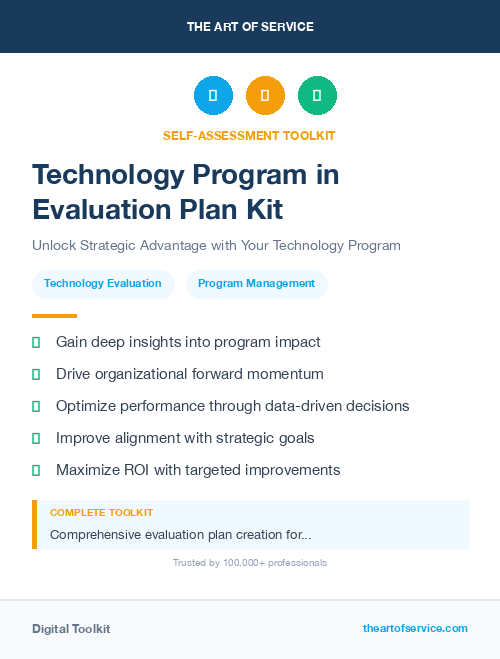 Technology Program in Evaluation Plan Kit
