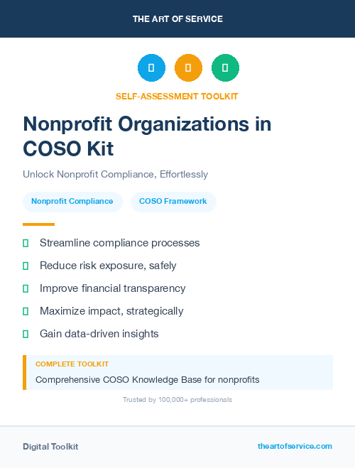 Nonprofit Organizations in COSO Kit