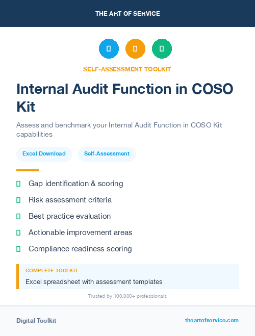 Internal Audit Function in COSO Kit