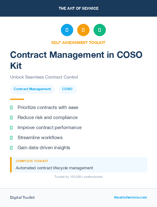 Contract Management in COSO Kit